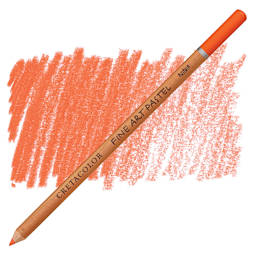 Cretacolor Fine Art Pastel Pencil - Light Permanent Red pencil and swatch