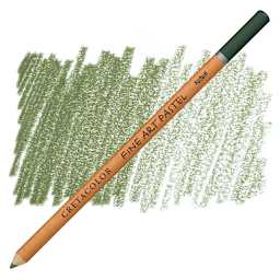 Cretacolor Fine Art Pastel Pencil - Dark Olive Green pencil and swatch
