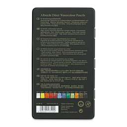 Faber-Castell Albrecht Durer Watercolor Pencils - Set of 12 (back of package)