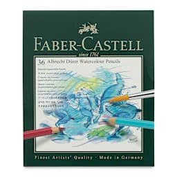 Faber-Castell Albrecht Durer Watercolor Pencils - Gift Box , Set of 36 (front of package)