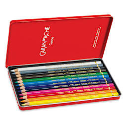 Caran d'Ache Pablo Colored Pencil Set - Assorted Colors, Set of 12, Inside Packaging