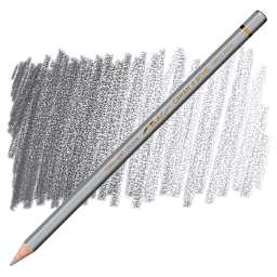 Caran d'Ache Pablo Colored Pencil - Silver pencil and swatch
