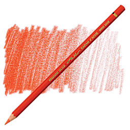 Caran d'Ache Pablo Colored Pencil - Vermilion pencil and swatch