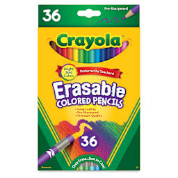 Crayola Erasable Colored Pencils - Front of package of 36 Colored Pencils
