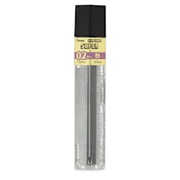 Pentel Hi-Polymer Lead Refill - 0.2 mm, Black, B, Pkg of 12