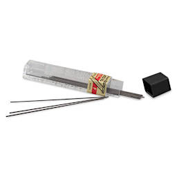 Pentel Hi-Polymer Lead Refills - 0.5 mm, Black, F packaging open