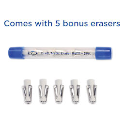 Alvin Draft/Matic Drafting Pencils - Set of 3, 5 eraser refills out of packaging