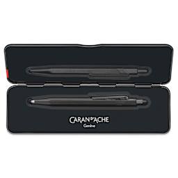 Caran d'Ache Fixpencil Black Code Mechanical Pencil, shown inside of pencil case