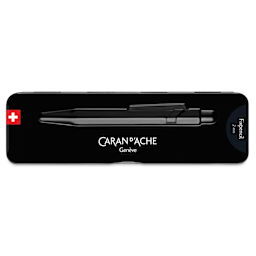 Caran d'Ache Fixpencil Black Code Mechanical Pencil, inside of metal case