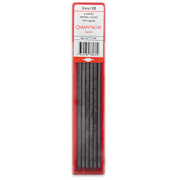 Caran d'Ache Technograph Leads - 3 mm, 6B, Pkg of 6 Leads (in package)
