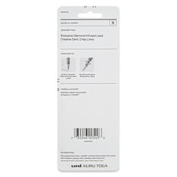 Uni-Ball Kuru Toga Mechanical Pencil Set - Green, HB, 0.7 mm, back of the packaging