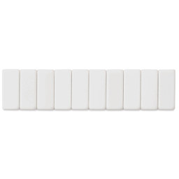 Blackwing Pencil Replacement Erasers - White, Box of 10 (out of package)