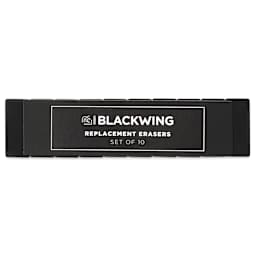 Blackwing Pencil Replacement Erasers - Black, Box of 10