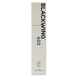 Blackwing Pencils - 602 Gunmetal Gray, Pkg of 12, Firm, front of the box
