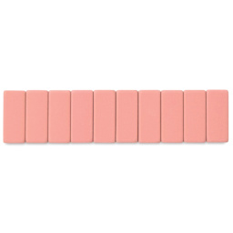 Blackwing Pencil Replacement Erasers - Pink, Box of 10 (out of package)