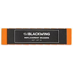 Blackwing Pencil Replacement Erasers - Orange, Box of 10