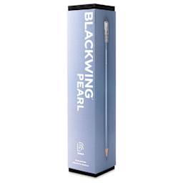 Blackwing Pencils - Pearl Blue, Pkg of 12, Balanced, front of the box