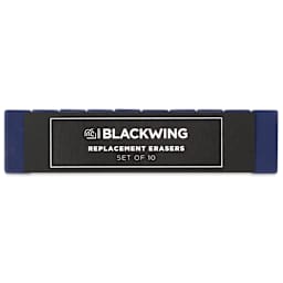 Blackwing Pencil Replacement Erasers - Navy, Box of 10 (in package)