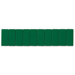 Blackwing Pencil Replacement Erasers - Green, Box of 10 (out of package)