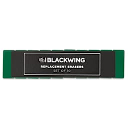 Blackwing Pencil Replacement Erasers - Green, Box of 10