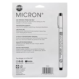 Sakura Pigma Micron Pen - Set of 8, Rainbow, 01, back of the packaging