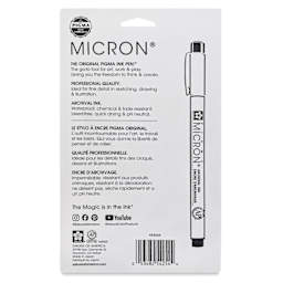 Sakura Pigma Micron Pen - Set of 6, Natural Earth, 01, back of the packaging