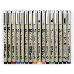 Sakura Pigma Micron Pens - Set of 16, Assorted Colors, 05 (out of the package)