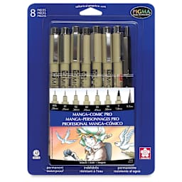 Manga Comic Pro Set, 8 Pieces Outside of Package