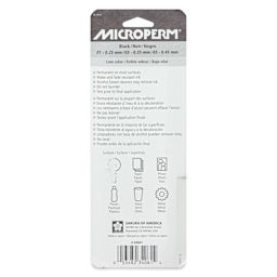 Sakura Microperm Pens - Set of 3, back of packaging