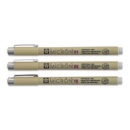 Sakura Pigma Micron Pens - Set of 3, Light Cool Gray (pens out of package)