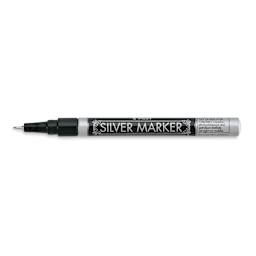 Pilot Silver Marking Pen - Extra Fine Point Silver Pen shown horizontally with cap off
