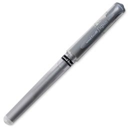 Uni-Ball Signo Impact Rollerball Gel Pen - Silver, cap on