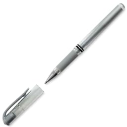 Uni-Ball Signo Impact Rollerball Gel Pen - Silver, cap off