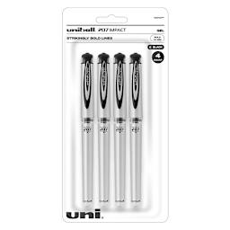 SIGNO 207 Impact Pen Black - 4-Pen Set