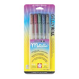 Sakura Gelly Roll Pens - Dark Metallic Colors, Medium Tip, Set of 5