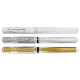 Uni-Ball Signo Impact Rollerball Gel Pens - Assorted, Set of 3, cap on