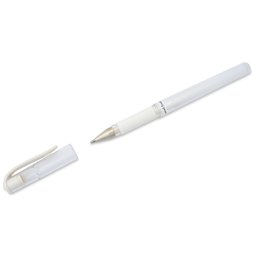 Uni-Ball Signo Impact Rollerball Gel Pen - White, cap removed