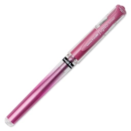 Uni-Ball Signo Impact Rollerball Gel Pen - Metallic Pink, cap on
