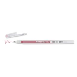 Sakura Gelly Roll Stardust Pen - Red Pen shown uncapped and horizontally