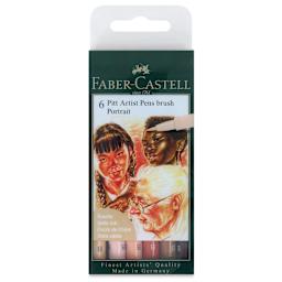Faber-Castell Pitt Artist Pens - Portrait Colors, Set of 6