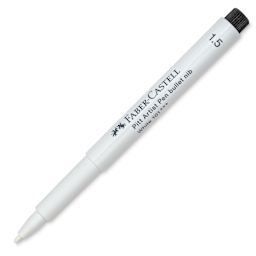 Faber-Castell Pitt Artist Pen - White, Bullet Tip with cap off