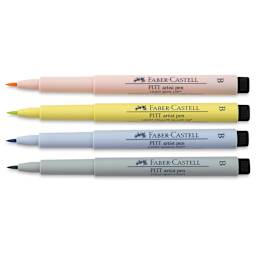 Faber-Castell Pitt Artist Pens - Pastel Colors Lettering Set, Set of 4, Brush Nib (out of package)