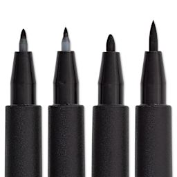 Faber-Castell Pitt Artist Pens - Modern Lettering Set, Black, Set of 4, Assorted Nibs close-up