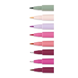 Faber-Castell Pitt Artist Pen Set - A Flower A Day Lettering Set, Set of 8 (close-up of nibs)