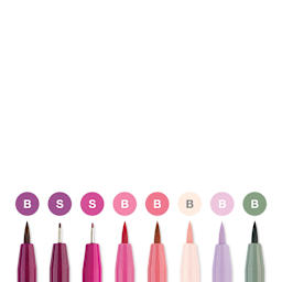 Faber-Castell Pitt Artist Pen Set - A Flower A Day Lettering Set, Set of 8