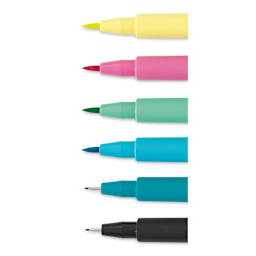 Faber-Castell Pitt Artist Pens - Be Unique Lettering Set, Set of 6 (close-up of nibs)