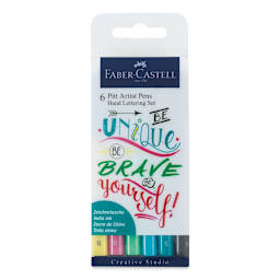 Faber-Castell Pitt Artist Pens - Be Unique Lettering Set, Set of 6