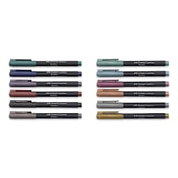 Faber-Castell Metallic Markers - Set of 12, 1.5 mm (set contents with caps on)