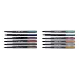 Faber-Castell Metallic Markers - Set of 12, 1.5 mm (set contents with cap removed)