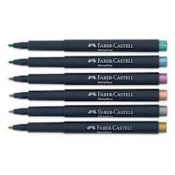 Faber-Castell Metallic Marker - Set of 6, Bullet Nib (out of package)